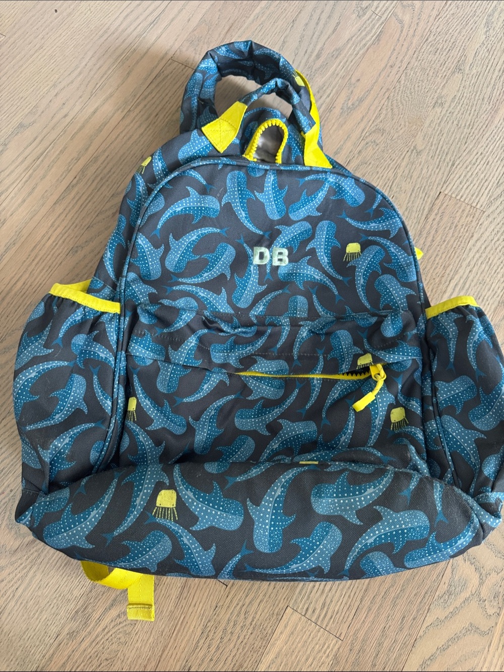 Crate&Barrel Kids Backpack in Teal Blue and Yellow